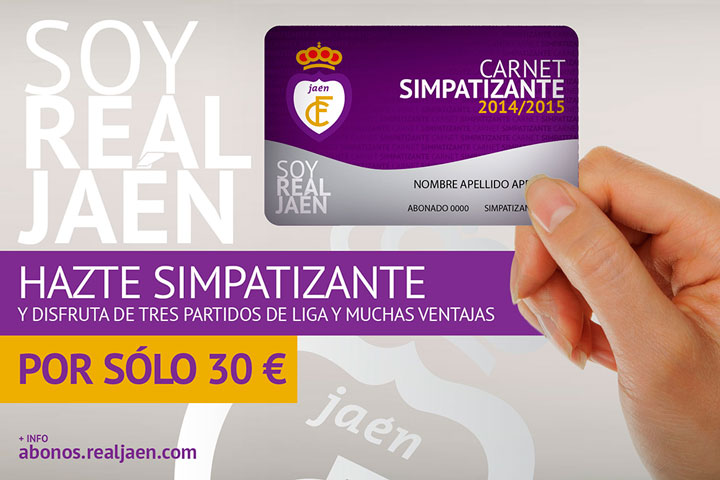 El Real Jaén lanza el ‘carnet simpatizante’