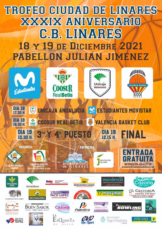 cartel trofeo ciudad linares baloncesto