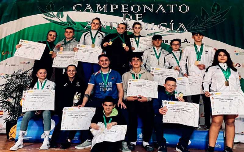 Gran papel del Club de Luchas Olímpicas de Torredelcampo en el Campeonato de Andalucía