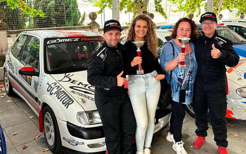 Podio de Alejandro y Manuel Gómez en el Rally Crono de Castillo de Locubín