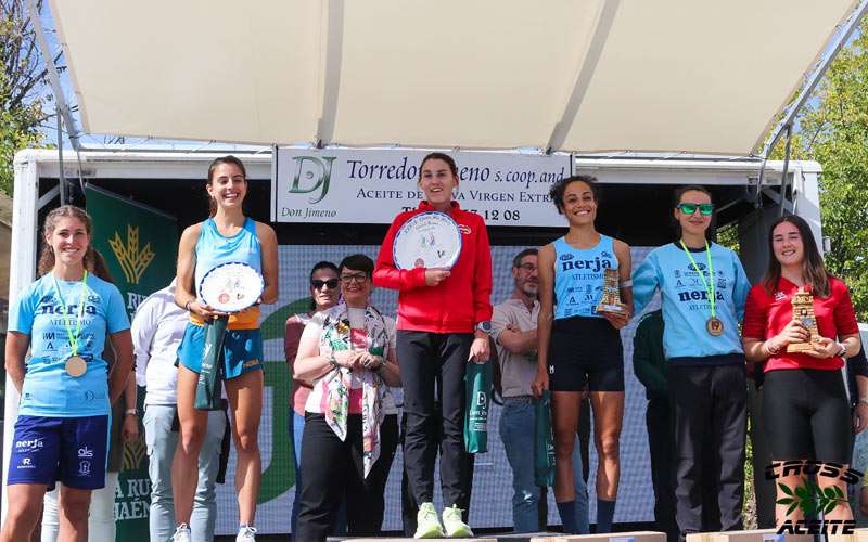 María José Pérez y Zakaria Boufaljat, ganadores del XXXIX Cross del Aceite de Torredonjimeno