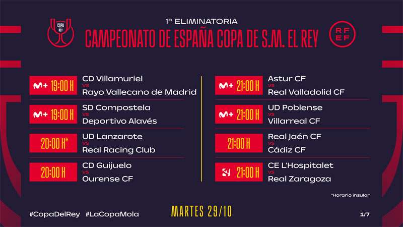 horario real jaen cadiz copa del rey